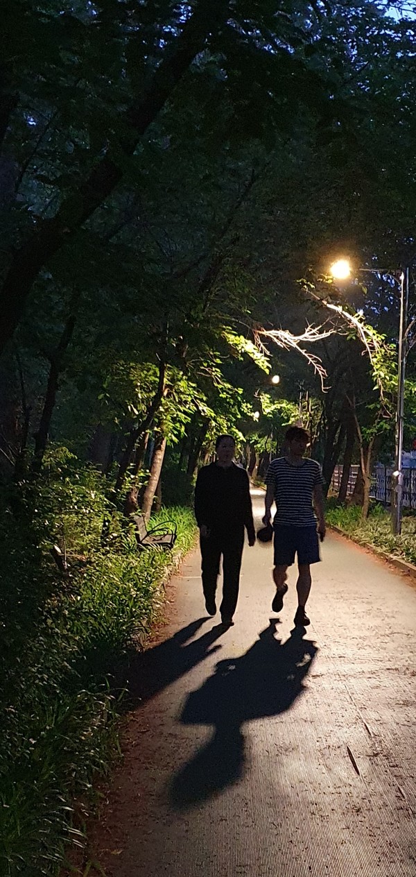 (사진:글로벌뉴스통신 남기재 논설위원) 한여름 밤의 산책길.