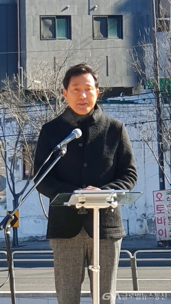 (사진:글로벌뉴스통신 강요식 논설위원)오세훈 서울시장 출마 선언