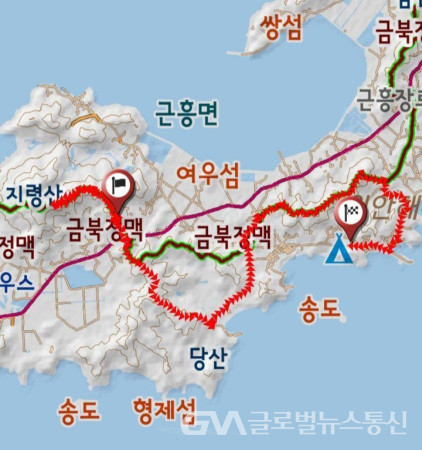 (사진:구반회) 태안 신진도 섬 및 옥녀봉 종주 지도