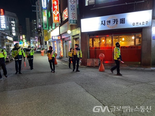 군포시방범기동순찰연합대 재궁지대,청소년유해환경 감시 캠페인 참여