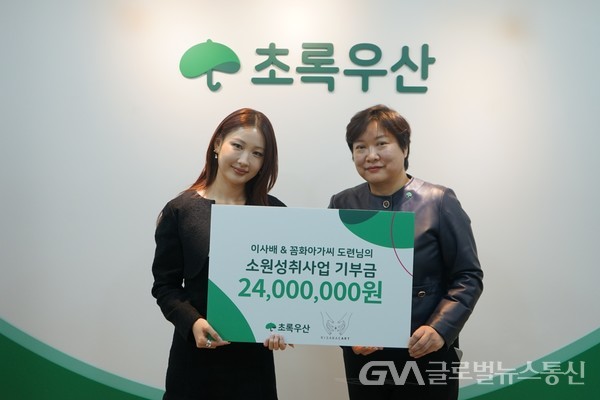 (사진제공:초록우산 )유튜버 이사배, 초록우산 산타원정대 동참…2,400만원 기부