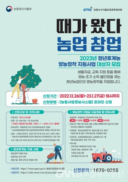 (사진제공:시흥시)시흥시 미래 농업 이끌 2023년 청년후계농, 27일까지 모집