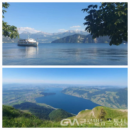 (사진제공:김나윤 사진작가) 아름다운 스위스 루체른 리기산(1,798m) 과 호수 풍광